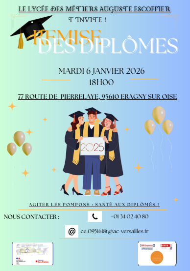 Simple illustration. Affiche de la cérémonie de remise des diplômes. 